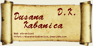 Dušana Kabanica vizit kartica